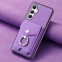 Coque Silicone Gel Motif Cuir Housse Etui SD3 pour Samsung Galaxy A14 5G Violet