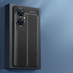 Coque Silicone Gel Motif Cuir Housse Etui WL1 pour Huawei Nova 11i Noir