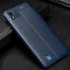 Coque Silicone Gel Motif Cuir Housse Etui WL1 pour Realme C11 (2021) Bleu