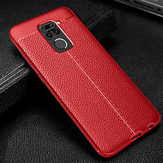 Coque Silicone Gel Motif Cuir Housse Etui WL1 pour Xiaomi Redmi 10X 4G Rouge