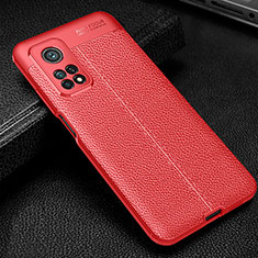 Coque Silicone Gel Motif Cuir Housse Etui WL2 pour Xiaomi Mi 10T Pro 5G Rouge