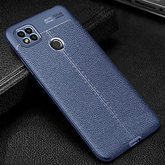 Coque Silicone Gel Motif Cuir Housse Etui WL2 pour Xiaomi Redmi 10A 4G Bleu