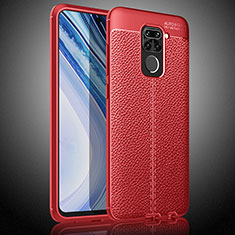 Coque Silicone Gel Motif Cuir Housse Etui WL2 pour Xiaomi Redmi 10X 4G Rouge