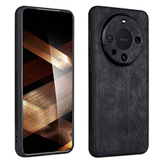 Coque Silicone Gel Motif Cuir Housse Etui YZ1 pour Huawei Mate 60 Pro Noir
