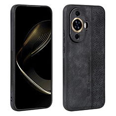 Coque Silicone Gel Motif Cuir Housse Etui YZ1 pour Huawei Nova 11 Pro Noir