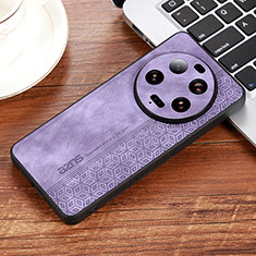 Coque Silicone Gel Motif Cuir Housse Etui YZ1 pour Xiaomi Mi 13 Ultra 5G Violet Clair