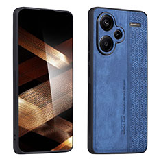 Coque Silicone Gel Motif Cuir Housse Etui YZ2 pour Xiaomi Redmi Note 13 Pro+ Plus 5G Bleu