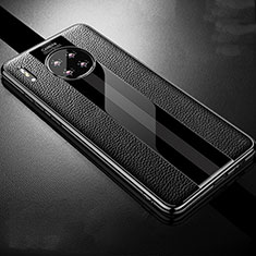Coque Silicone Gel Motif Cuir Housse Etui Z01 pour Huawei Mate 30 Pro 5G Noir