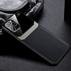 Coque Silicone Gel Motif Cuir Housse Etui Z02 pour Apple iPhone 15 Pro Noir