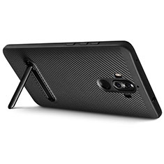Coque Silicone Gel Serge avec Support A01 pour Huawei Mate 9 Noir