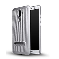 Coque Silicone Gel Serge avec Support pour Huawei Mate 9 Argent