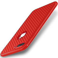 Coque Silicone Gel Serge pour Apple iPhone 7 Plus Rouge