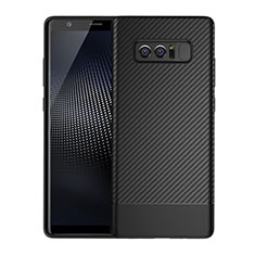 Coque Silicone Gel Serge pour Samsung Galaxy Note 8 Duos N950F Noir