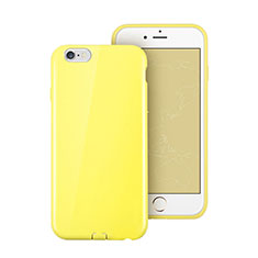 Coque Silicone Gel Souple Couleur Unie pour Apple iPhone 6 Jaune