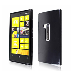 Coque Silicone Gel Souple Couleur Unie pour Nokia Lumia 920 Noir