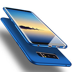 Coque Silicone Gel Souple Couleur Unie pour Samsung Galaxy Note 8 Duos N950F Bleu