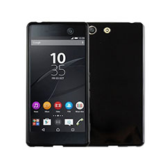 Coque Silicone Gel Souple Couleur Unie pour Sony Xperia M5 Noir