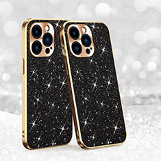 Coque Silicone Housse Etui Gel Bling-Bling AC1 pour Apple iPhone 13 Pro Max Noir