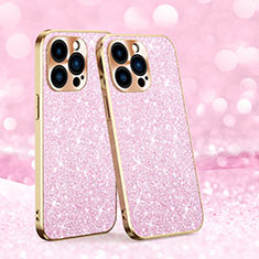 Coque Silicone Housse Etui Gel Bling-Bling AC1 pour Apple iPhone 13 Pro Or Rose