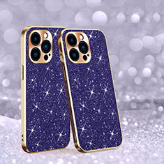 Coque Silicone Housse Etui Gel Bling-Bling AC1 pour Apple iPhone 13 Pro Violet