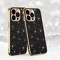 Coque Silicone Housse Etui Gel Bling-Bling AC1 pour Apple iPhone 15 Pro Max Noir