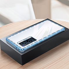 Coque Silicone Housse Etui Gel Bling-Bling AT2 pour Vivo X70 Pro 5G Bleu