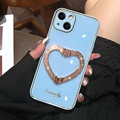 Coque Silicone Housse Etui Gel Bling-Bling JL1 pour Apple iPhone 13 Bleu