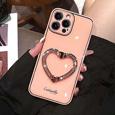 Coque Silicone Housse Etui Gel Bling-Bling JL1 pour Apple iPhone 13 Pro Max Or Rose