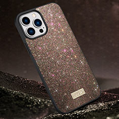 Coque Silicone Housse Etui Gel Bling-Bling LD1 pour Apple iPhone 13 Pro Marron