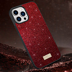 Coque Silicone Housse Etui Gel Bling-Bling LD1 pour Apple iPhone 13 Pro Rouge
