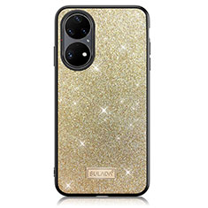 Coque Silicone Housse Etui Gel Bling-Bling LD1 pour Huawei P50 Pro Or