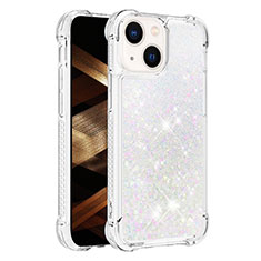 Coque Silicone Housse Etui Gel Bling-Bling S01 pour Apple iPhone 13 Argent