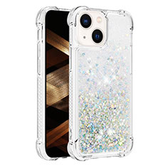Coque Silicone Housse Etui Gel Bling-Bling S01 pour Apple iPhone 13 Bleu Clair