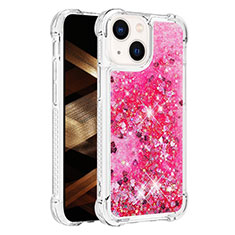 Coque Silicone Housse Etui Gel Bling-Bling S01 pour Apple iPhone 13 Rose Rouge