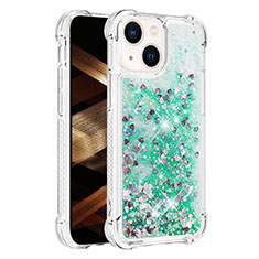 Coque Silicone Housse Etui Gel Bling-Bling S01 pour Apple iPhone 15 Plus Vert