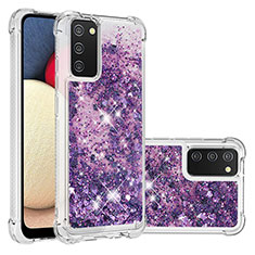 Coque Silicone Housse Etui Gel Bling-Bling S01 pour Samsung Galaxy A02s Violet