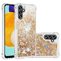 Coque Silicone Housse Etui Gel Bling-Bling S01 pour Samsung Galaxy A04s Or