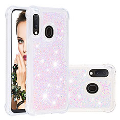 Coque Silicone Housse Etui Gel Bling-Bling S01 pour Samsung Galaxy A20e Rose