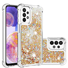 Coque Silicone Housse Etui Gel Bling-Bling S01 pour Samsung Galaxy A23 5G Or