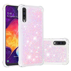 Coque Silicone Housse Etui Gel Bling-Bling S01 pour Samsung Galaxy A30S Rose