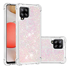 Coque Silicone Housse Etui Gel Bling-Bling S01 pour Samsung Galaxy A42 5G Rose