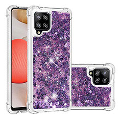 Coque Silicone Housse Etui Gel Bling-Bling S01 pour Samsung Galaxy A42 5G Violet