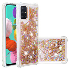 Coque Silicone Housse Etui Gel Bling-Bling S01 pour Samsung Galaxy A51 4G Or