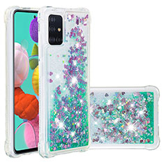 Coque Silicone Housse Etui Gel Bling-Bling S01 pour Samsung Galaxy A51 4G Vert