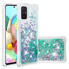 Coque Silicone Housse Etui Gel Bling-Bling S01 pour Samsung Galaxy A71 4G A715 Vert