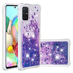 Coque Silicone Housse Etui Gel Bling-Bling S01 pour Samsung Galaxy A71 5G Violet
