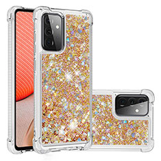 Coque Silicone Housse Etui Gel Bling-Bling S01 pour Samsung Galaxy A72 5G Or