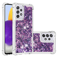 Coque Silicone Housse Etui Gel Bling-Bling S01 pour Samsung Galaxy A73 5G Violet