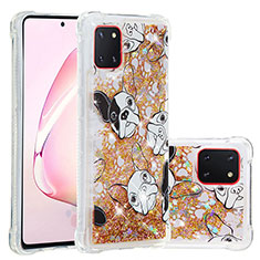 Coque Silicone Housse Etui Gel Bling-Bling S01 pour Samsung Galaxy A81 Or