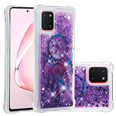 Coque Silicone Housse Etui Gel Bling-Bling S01 pour Samsung Galaxy A81 Violet